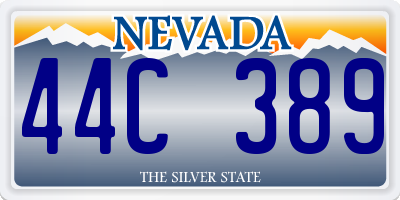 NV license plate 44C389