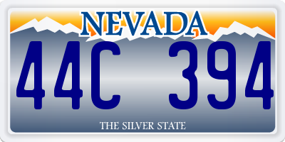 NV license plate 44C394