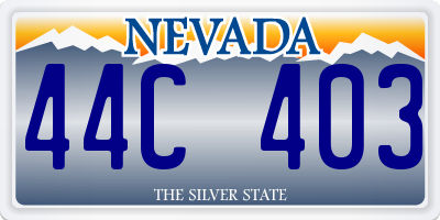 NV license plate 44C403