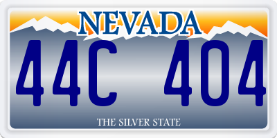 NV license plate 44C404