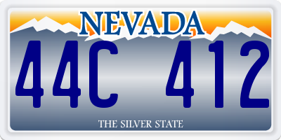 NV license plate 44C412