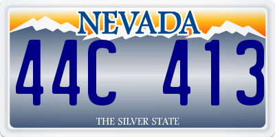 NV license plate 44C413
