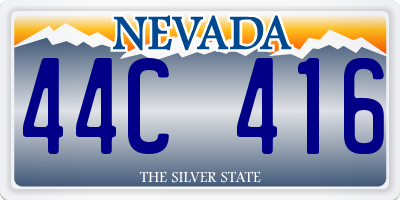 NV license plate 44C416
