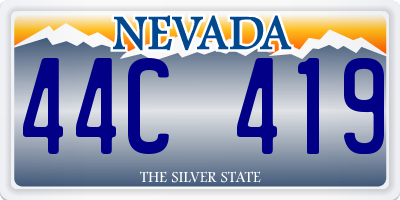 NV license plate 44C419