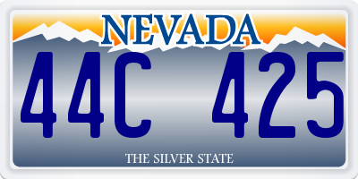 NV license plate 44C425