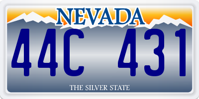 NV license plate 44C431