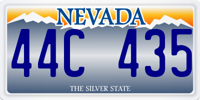 NV license plate 44C435