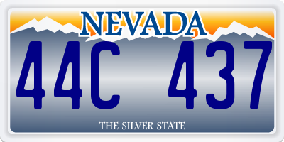 NV license plate 44C437