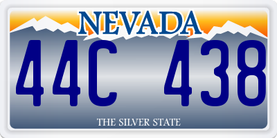 NV license plate 44C438