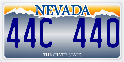 NV license plate 44C440