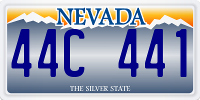 NV license plate 44C441