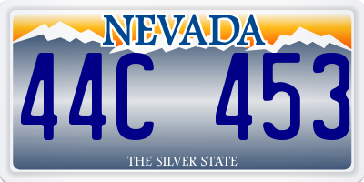 NV license plate 44C453