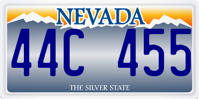 NV license plate 44C455