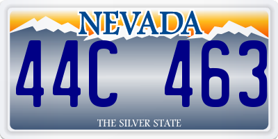 NV license plate 44C463