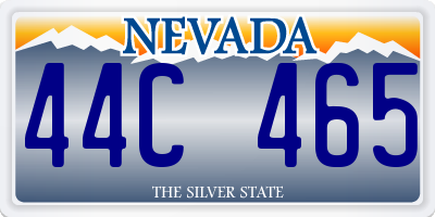 NV license plate 44C465