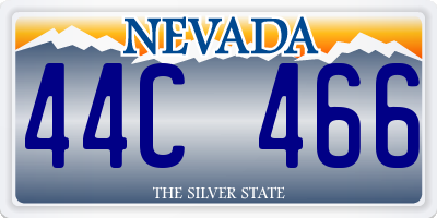 NV license plate 44C466