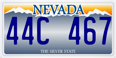 NV license plate 44C467
