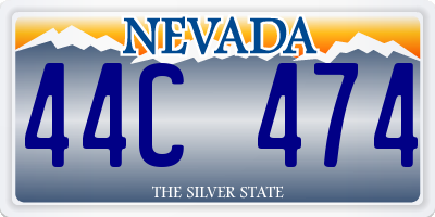 NV license plate 44C474