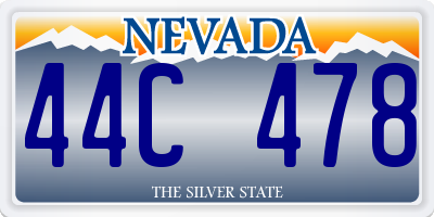NV license plate 44C478