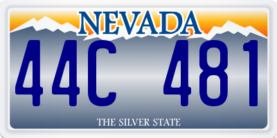 NV license plate 44C481