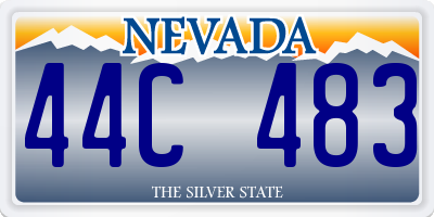 NV license plate 44C483