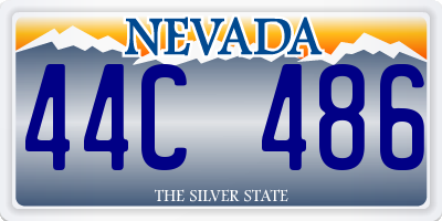 NV license plate 44C486
