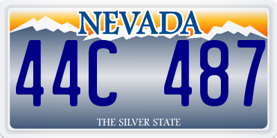 NV license plate 44C487