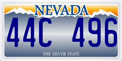 NV license plate 44C496