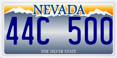 NV license plate 44C500