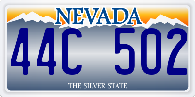 NV license plate 44C502