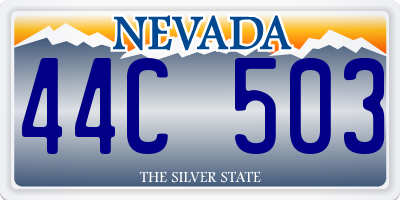 NV license plate 44C503