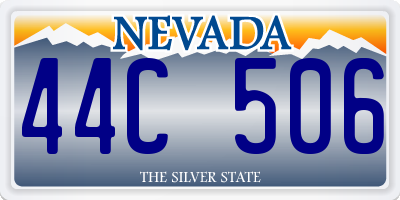 NV license plate 44C506