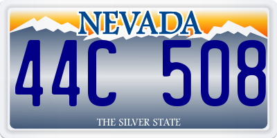 NV license plate 44C508