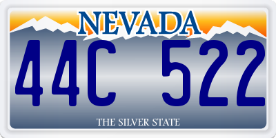 NV license plate 44C522