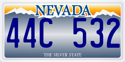 NV license plate 44C532