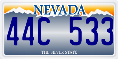 NV license plate 44C533