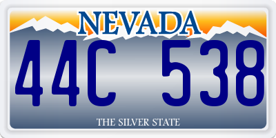 NV license plate 44C538