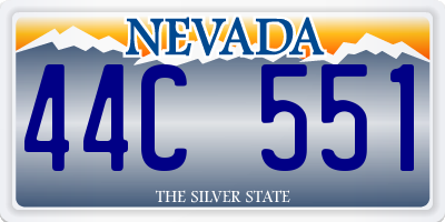 NV license plate 44C551