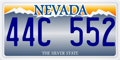 NV license plate 44C552