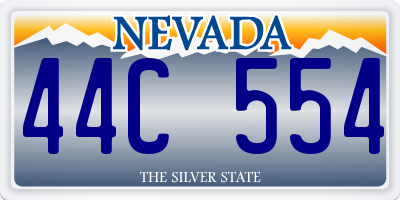 NV license plate 44C554