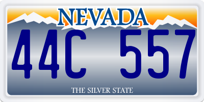 NV license plate 44C557