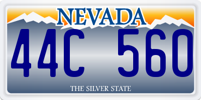 NV license plate 44C560