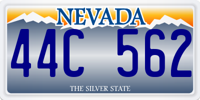 NV license plate 44C562