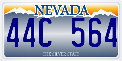 NV license plate 44C564