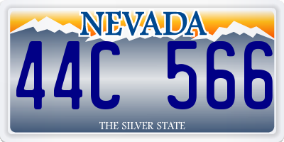 NV license plate 44C566