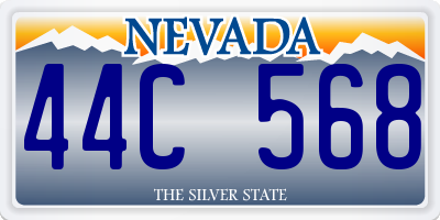 NV license plate 44C568