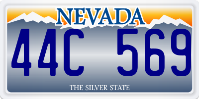 NV license plate 44C569