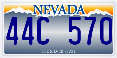 NV license plate 44C570