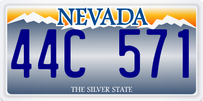 NV license plate 44C571