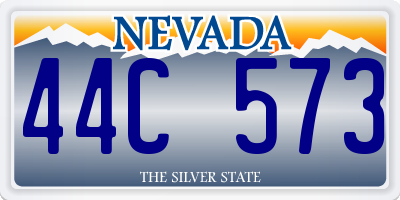 NV license plate 44C573